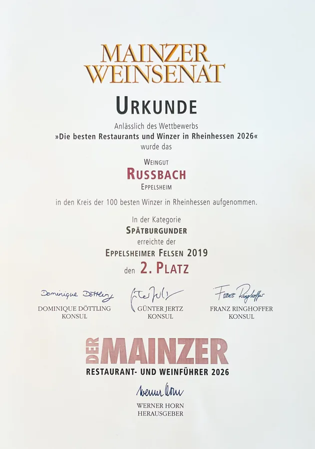 Urkunde Der MAINZER 2026