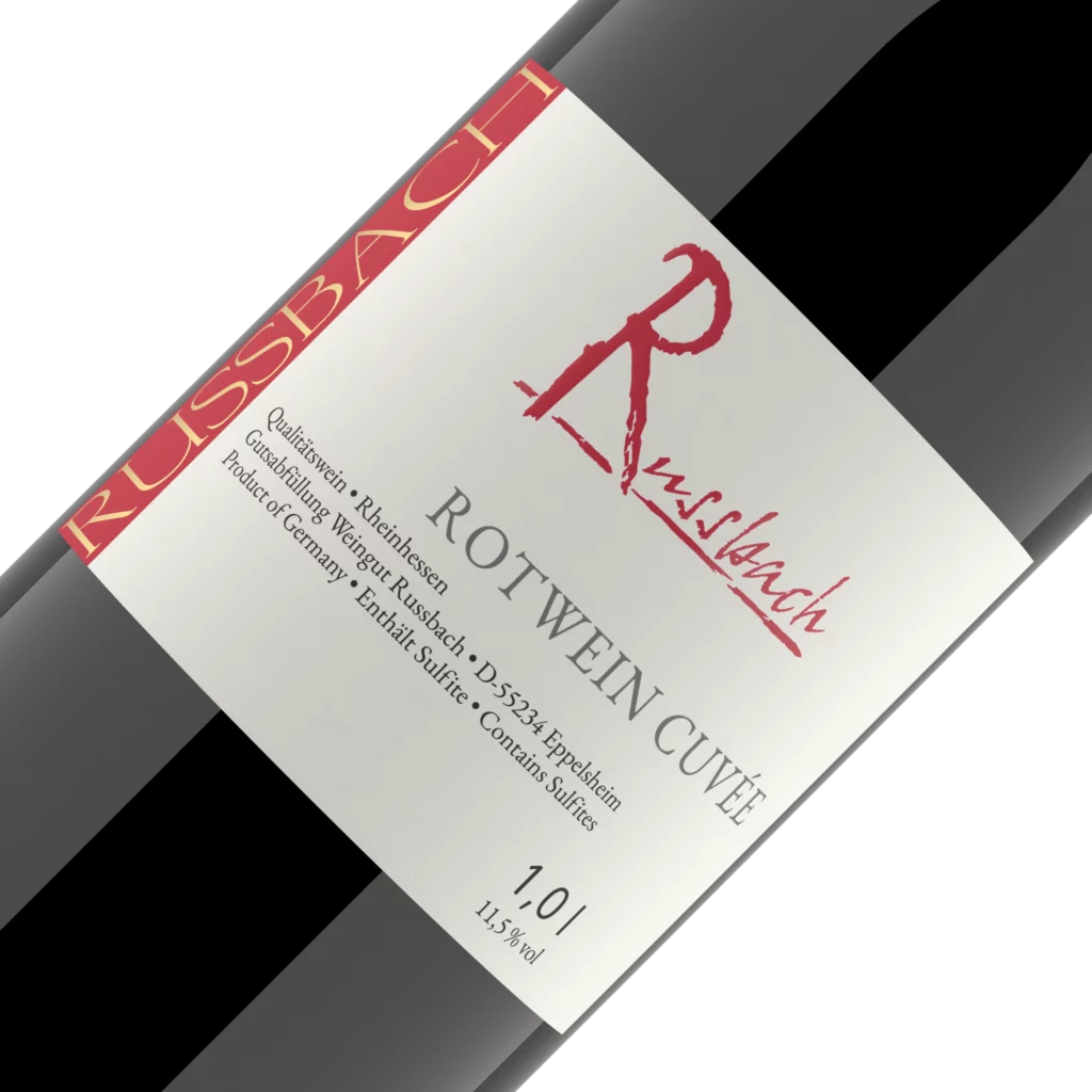 Rotwein Cuvée, Etikett im Detail