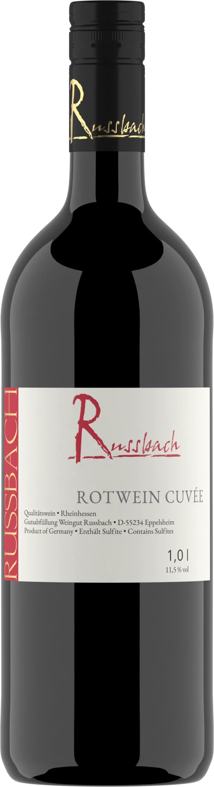 Rotwein Cuvée, Flasche