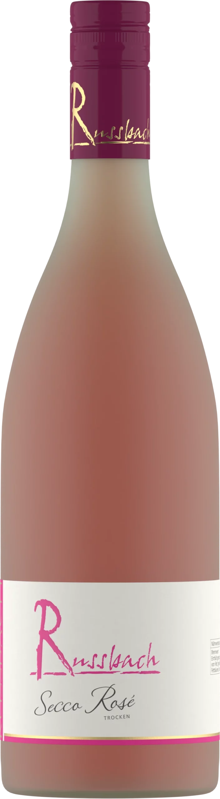Secco Rosé, Flasche